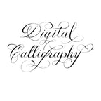 "Digital Calligraphy" written in flourished copperplate script